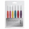 Milward 14cm Crochet Hook Set Soft-Grip Rubber Handles: Set Of 6 -OHSEWCRAFTY milward 14cm crochet hook set soft grip rubber handles set of 6