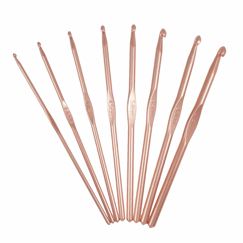 Milward 15cm Crochet Hook Set: Rose Gold: Set Of 8 4 Milward 15cm Crochet Hook Set: Rose Gold: Set Of 8 - Image 2
