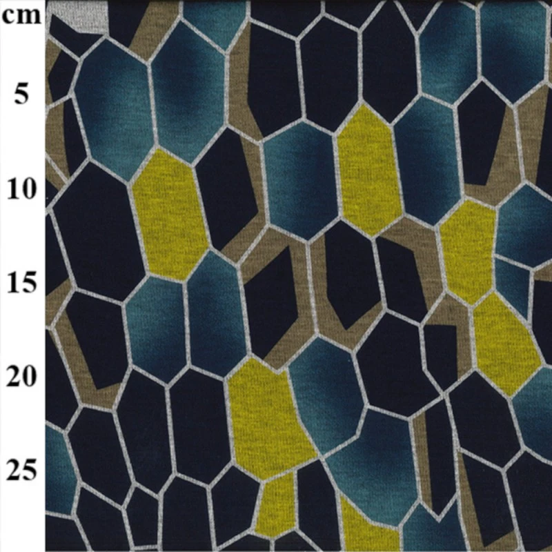 Modal Feel Digital Jersey Fabric John Louden Abstract Mosaic Shapes 152cm Wide 3 Modal Feel Digital Jersey Fabric John Louden Abstract Mosaic Shapes 152cm Wide