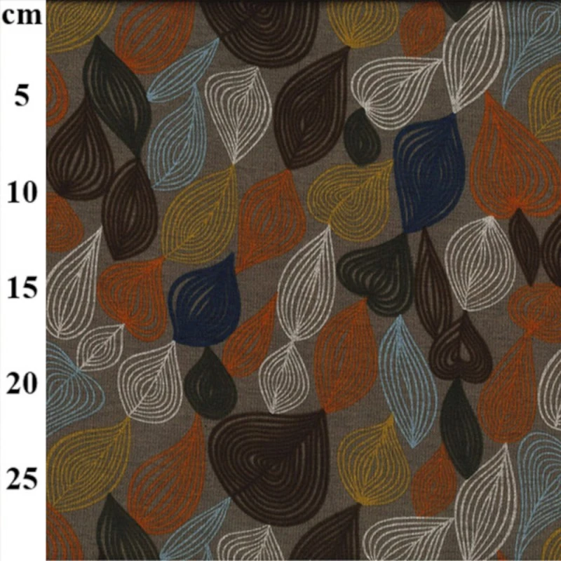 Modal Feel Digital Jersey Fabric John Louden Leaf Leaves Halton Close 152cm Wide 3 Modal Feel Digital Jersey Fabric John Louden Leaf Leaves Halton Close 152cm Wide