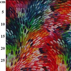 Modal Feel Digital Jersey Fabric John Louden Rainbow Petals Swirl 152cm Wide