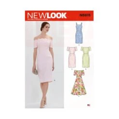 New Look Sewing Pattern N6615 Misses' Dresses Bodycon Dress With Waist Seam