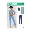 New Look Sewing Pattern N6627 Misses' Close Fitting Top, Skirt, Trousers
