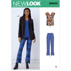 New Look Sewing Pattern N6645 Misses' Jacket, Top And Pants