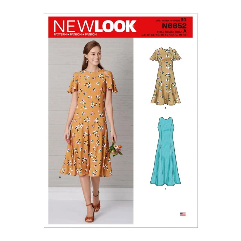 New Look Sewing Pattern N6652 Misses' Fit & Flared Dress 3 New Look Sewing Pattern N6652 Misses' Fit & Flared Dress