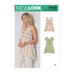New Look Sewing Pattern N6658 Misses' Handkerchief Hemmed Top