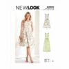 New Look Sewing Pattern N6665 Misses' Fit And Flare Dress Waist Yoke & Piping -OHSEWCRAFTY new look sewing pattern n6665 misses fit and flare dress waist yoke piping