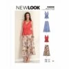 New Look Sewing Pattern N6668 Misses' Elasticated Peplum Top And Flared Skirt -OHSEWCRAFTY new look sewing pattern n6668 misses elasticated peplum top and flared skirt