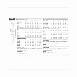 New Look Sewing Pattern N6691 Misses' Trousers Straight Or Flared Leg