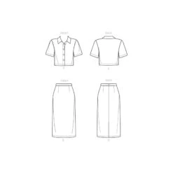 New Look Sewing Pattern N6697 Misses' Boxy Top Blouse Shirt & Straight Skirt