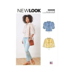 New Look Sewing Pattern N6698 Misses' Top Sleeve Variations And Front Detail