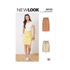 New Look Sewing Pattern N6703 Misses' Skirts In 2 Lengths With Front Pockets