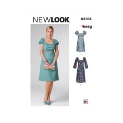 New Look Sewing Pattern N6705 Misses Dress Regency Style Bridgerton Empire Waist