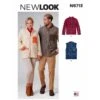 New Look Sewing Pattern N6713 Unisex Zipped Jacket And Waistcoat