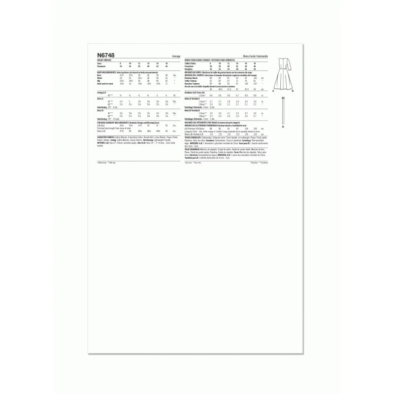 New Look Sewing Pattern N6748 Misses' Summer Dress With Sleeve Variations 4 New Look Sewing Pattern N6748 Misses' Summer Dress With Sleeve Variations - Image 2