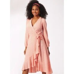 New Look Sewing Pattern N6750 Misses’ Wrap Dress With Length & Sleeve Variations -OHSEWCRAFTY new look sewing pattern n6750 misses wrap dress with length sleeve variations 1