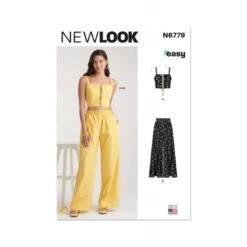 New Look Sewing Pattern N6779 Misses’ Bra Top With Front Lace Detail & Trousers