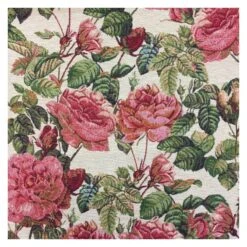 New World Full Blooming Rose Bush Floral 80% Cotton 20% Polyester Fabric 140cm