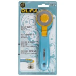 OLFA Rotary Cutter 45mm Aqua RTY-2C -OHSEWCRAFTY olfa rotary cutter 45mm aqua rty 2c 1