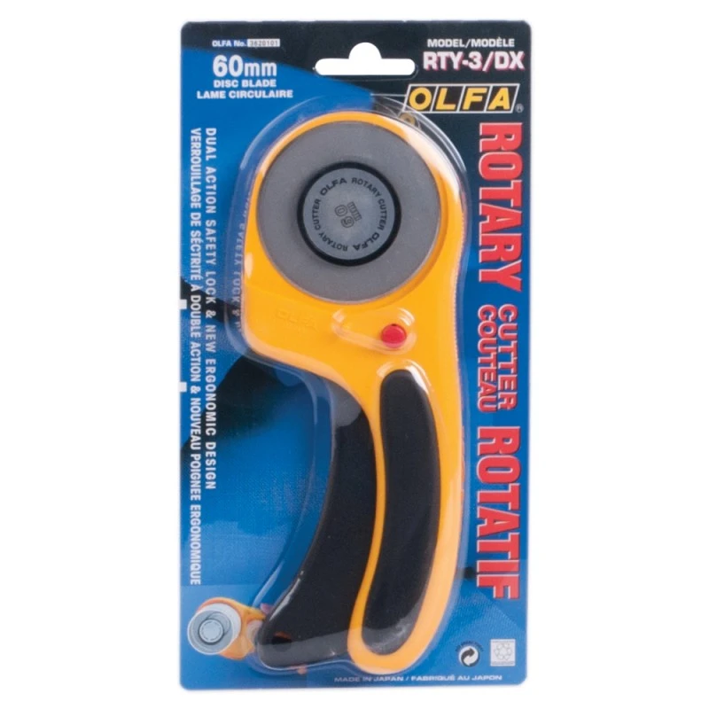 OLFA Rotary Cutter 60mm Deluxe Retracting RTY-3DX 4 OLFA Rotary Cutter 60mm Deluxe Retracting RTY-3DX - Image 2