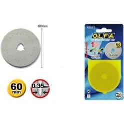 OLFA Rotary Cutter Blade RB60-1 60mm Single -OHSEWCRAFTY olfa rotary cutter blade rb60 1 60mm single 1