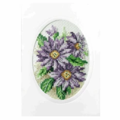 Orchidea Cross Stitch Card Kit Floral Flowers