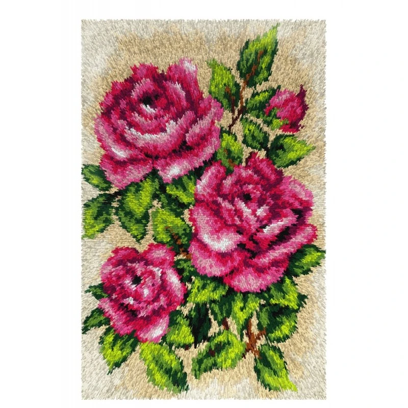 Orchidea Roses Latch Hook Rug Kit – Elegant Floral DIY Craft 2 Orchidea Roses Latch Hook Rug Kit – Elegant Floral DIY Craft