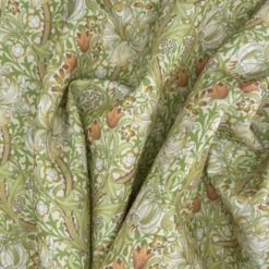 Outdoor Water Repellent Fabric William Morris Digital Golden Lily Flower | UV & Weather Resistant -OHSEWCRAFTY outdoor water repellent fabric william morris digital golden lily flower uv weather resistant 2