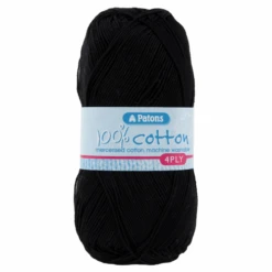 Patons 100% Cotton 4 Ply Yarn Knitting 100g Mercerized Cotton