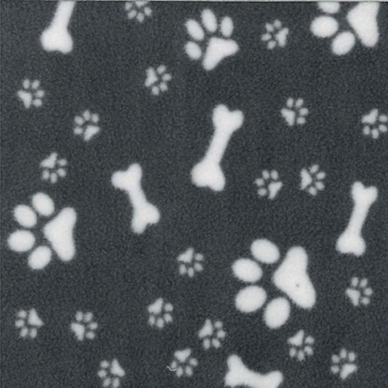 Polar Fleece Anti Pil Fabric Dog Paw Prints & Bones Puppy Puppies Pet Blanket 3 Polar Fleece Anti Pil Fabric Dog Paw Prints & Bones Puppy Puppies Pet Blanket