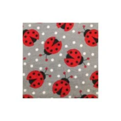 Polar Fleece Anti Pil Fabric Ladybirds Insects Polka Dots
