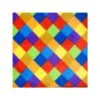 Polar Fleece Anti Pil Fabric Multi Coloured Check Squares