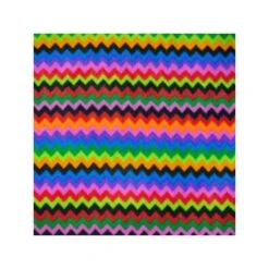 Polar Fleece Anti Pil Fabric Rainbow Crazy Zig Zag Chevron Stripes