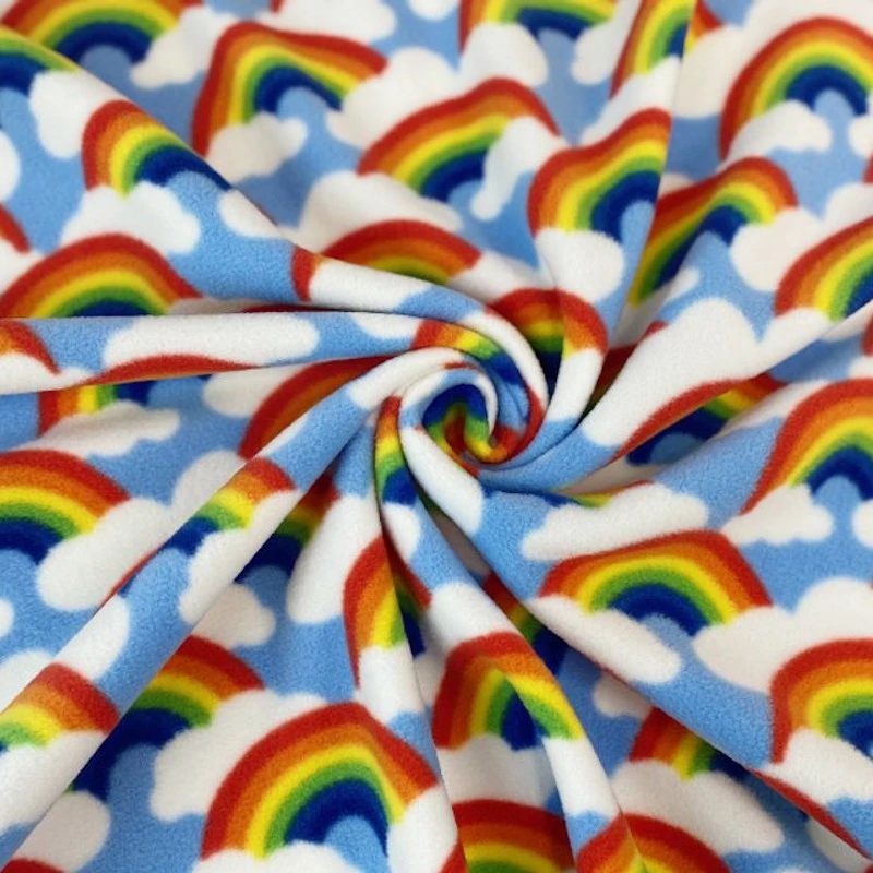 Polar Fleece Anti Pil Fabric Rainbows Clouds Sky Rainbow 4 Polar Fleece Anti Pil Fabric Rainbows Clouds Sky Rainbow - Image 2
