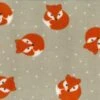 Polar Fleece Anti Pil Fabric Sleeping Foxes Woodland Animals Polka Dots Spots -OHSEWCRAFTY polar fleece anti pil fabric sleeping foxes woodland animals polka dots spots