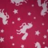 Polar Fleece Anti Pil Fabric White Unicorn Silhouettes & Stars Print -OHSEWCRAFTY polar fleece anti pil fabric white unicorn silhouettes stars print
