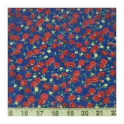Polycotton Fabric Summer Evening Joy Floral Flowers