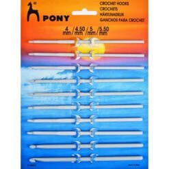 Pony Aluminium Crochet Hooks 4mm - 5.5mm Needle Sewing Knitting