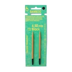 Pony Bamboo Interchangeable Black End Circular Knitting Pins 4.5mm - 10mm