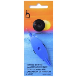 Pony Tatting Shuttle With Hook & Spare Bobbin