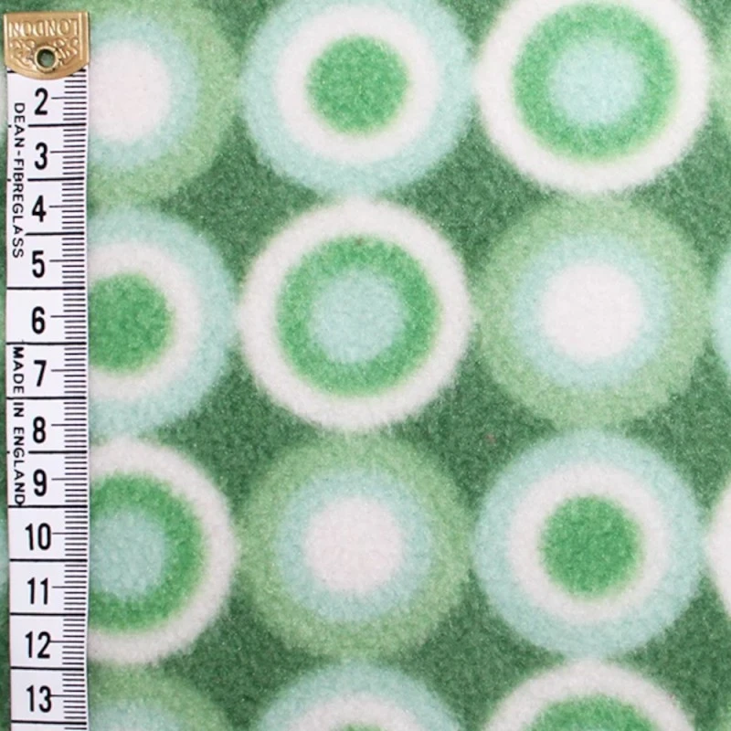 Printed Polar Fleece Soft Fabric 70's Geometric Circles Retro Vintage 150cm Wide 4 Printed Polar Fleece Soft Fabric 70's Geometric Circles Retro Vintage 150cm Wide - Image 2