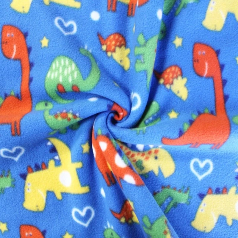 Printed Polar Fleece Soft Fabric Dinosaur Stegosaurus Hearts Cartoon 152cm Wide 5 Printed Polar Fleece Soft Fabric Dinosaur Stegosaurus Hearts Cartoon 152cm Wide - Image 3