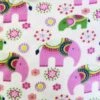 Printed Polar Fleece Soft Fabric Elephant Flower Floral Design Cute 150cm Wide -OHSEWCRAFTY printed polar fleece soft fabric elephant flower floral design cute 150cm wide