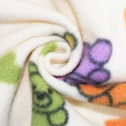 Printed Polar Fleece Soft Fabric Gummy Bears Sweets Colourful Hearts 150cm Wide -OHSEWCRAFTY printed polar fleece soft fabric gummy bears sweets colourful hearts 150cm wide 2