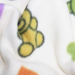 Printed Polar Fleece Soft Fabric Gummy Bears Sweets Colourful Hearts 150cm Wide -OHSEWCRAFTY printed polar fleece soft fabric gummy bears sweets colourful hearts 150cm wide 5