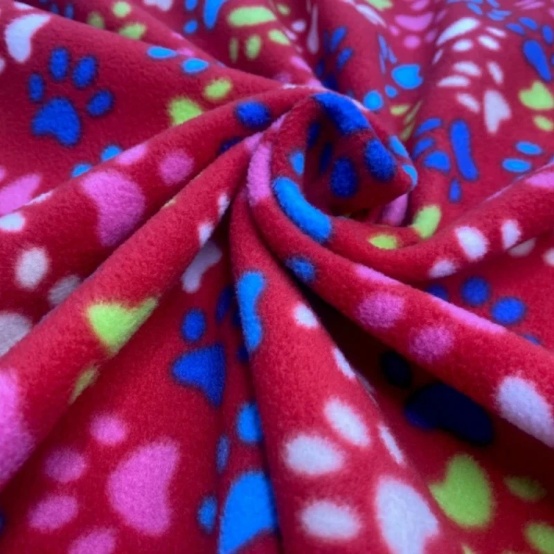 Printed Polar Fleece Soft Fabric Paw Print Dog Puppies Animal Prints 152cm Wide 4 Printed Polar Fleece Soft Fabric Paw Print Dog Puppies Animal Prints 152cm Wide - Image 2