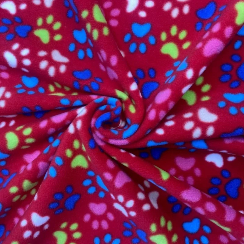Printed Polar Fleece Soft Fabric Paw Print Dog Puppies Animal Prints 152cm Wide 5 Printed Polar Fleece Soft Fabric Paw Print Dog Puppies Animal Prints 152cm Wide - Image 3