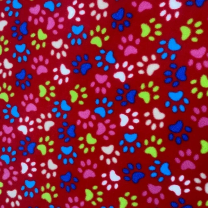 Printed Polar Fleece Soft Fabric Paw Print Dog Puppies Animal Prints 152cm Wide 3 Printed Polar Fleece Soft Fabric Paw Print Dog Puppies Animal Prints 152cm Wide