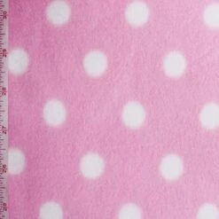 Printed Polar Fleece Soft Fabric Spot Polka Dots Shapes Beech Street 152cm Wide