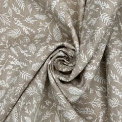 Recycled Cotton Rich Linen Fabric Mini Meadow Floral Flower Leaves 140cm Wide -OHSEWCRAFTY recycled cotton rich linen fabric mini meadow floral flower leaves 140cm wide 2
